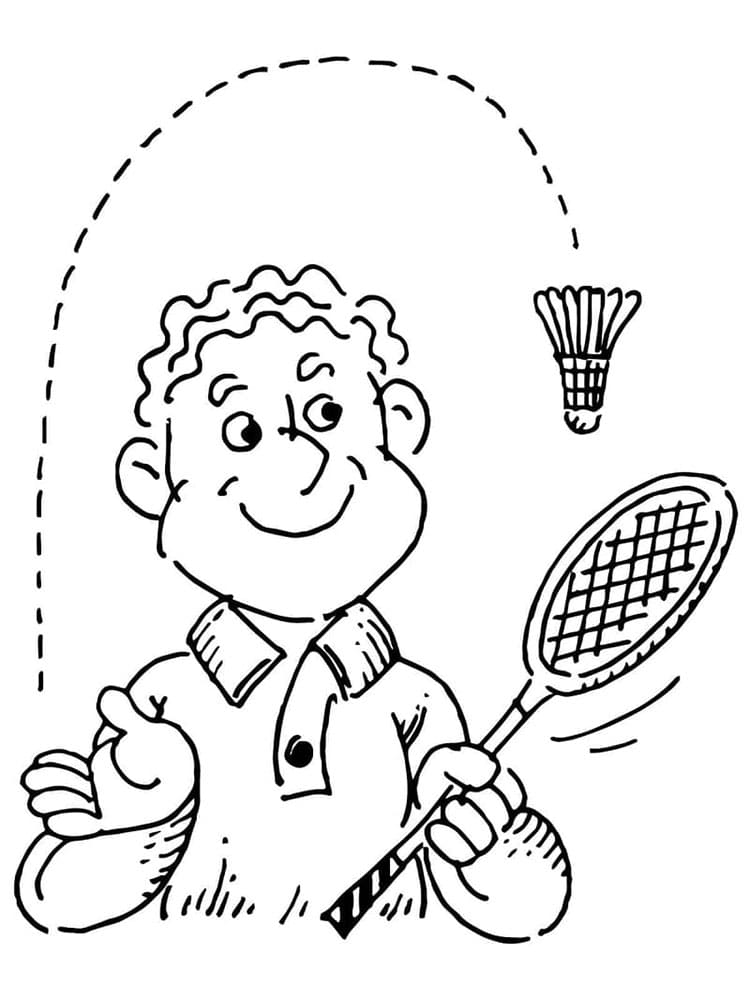 Badminton Obrázek omalovánka