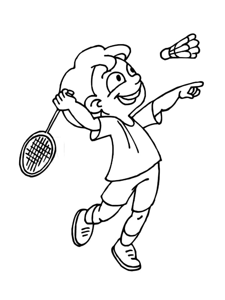 Badminton Zdarama omalovánka