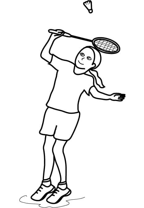 Badminton Zdarma Tisknutelný omalovánka