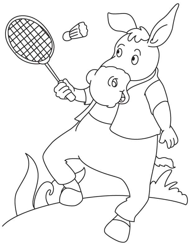 Badminton Zdarma omalovánka