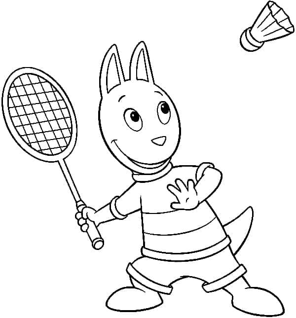 Badminton k Vymalování omalovánka