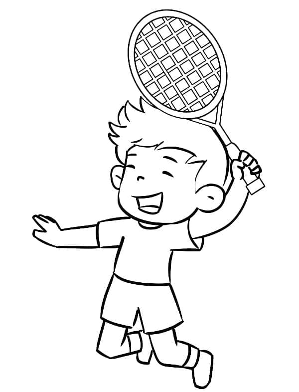 Badminton pro 2leté Děti omalovánka