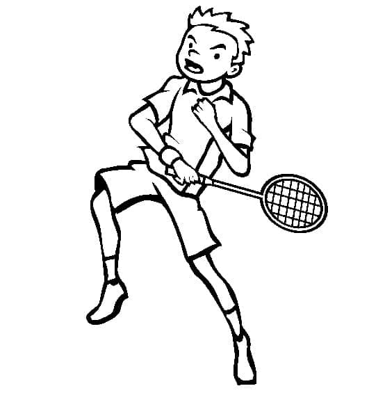 Badminton pro 3leté Děti omalovánka
