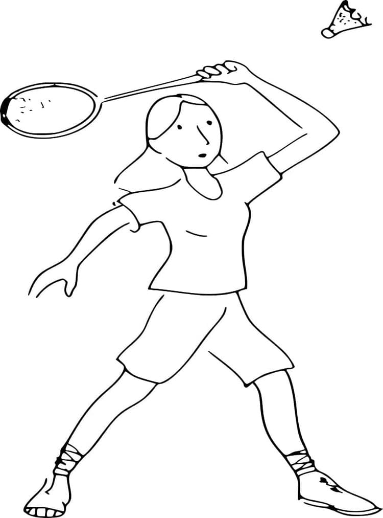 Badminton pro 4leté Děti omalovánka
