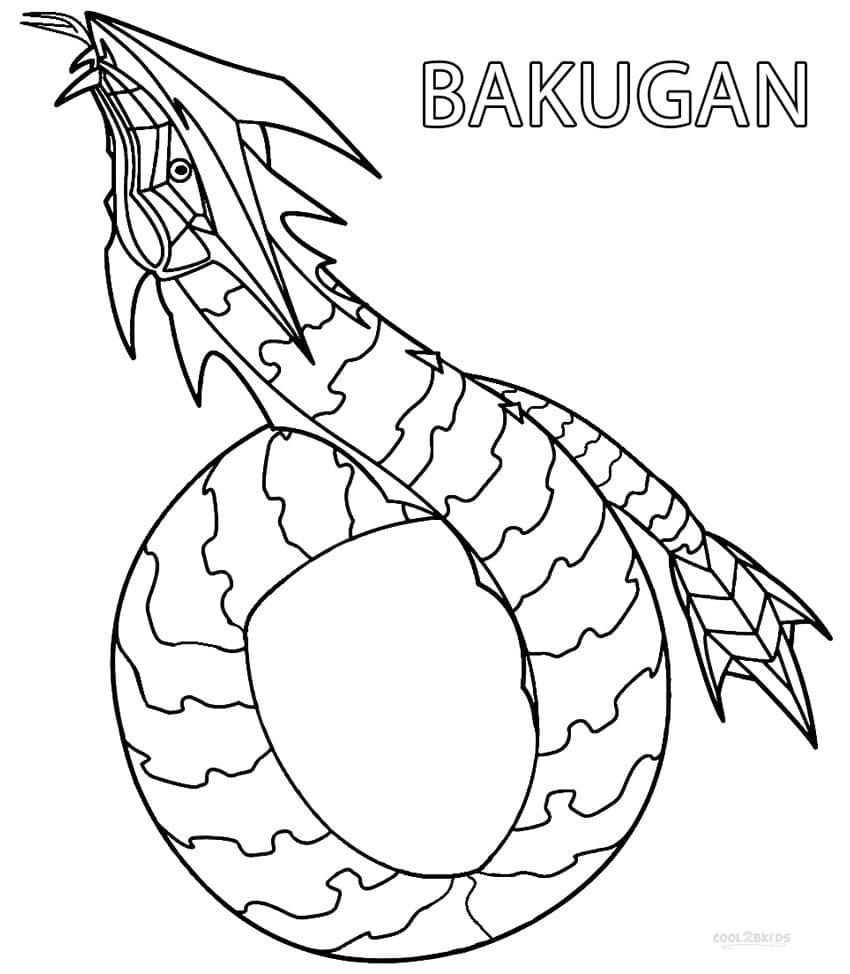 Bakugan pro 4leté Děti omalovánka
