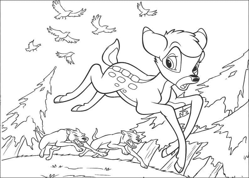 Bambi Tisknutelný Zdarma omalovánka