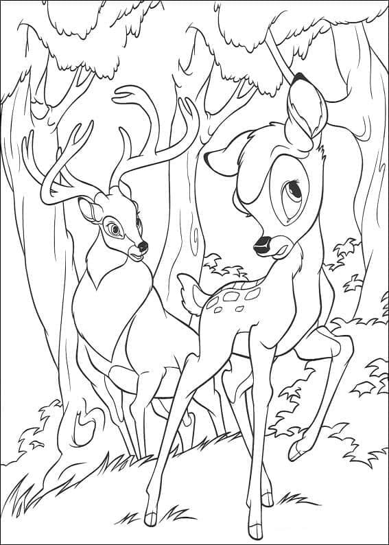 Bambi Tisknutelný pro Děti omalovánka