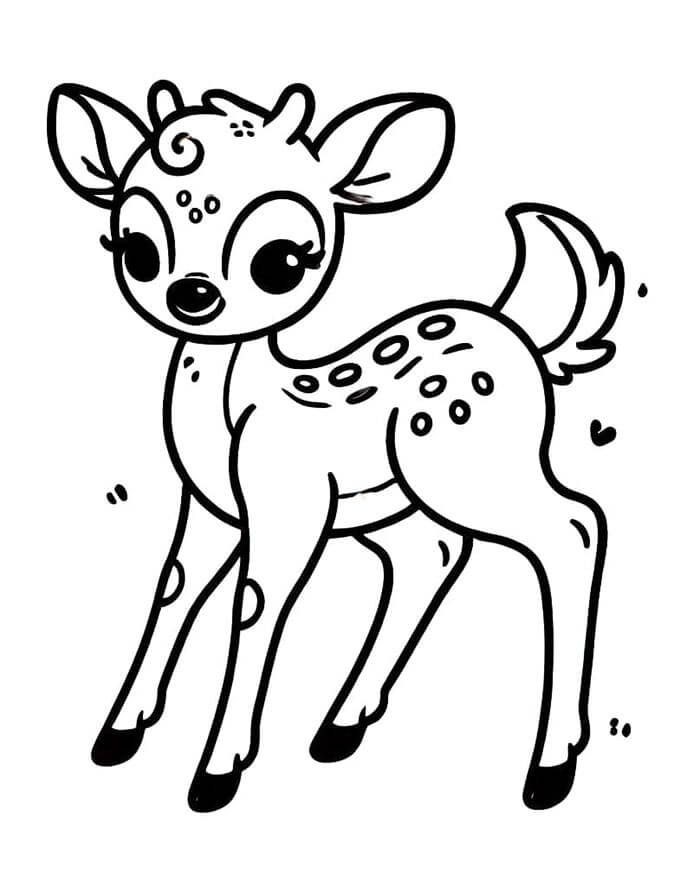 Bambi Zdarma omalovánka