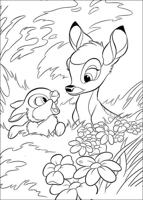 Bambi pro 2leté Děti omalovánka