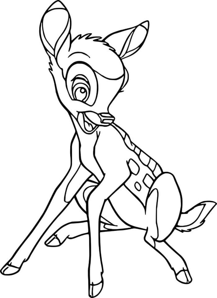 Bambi pro 3leté Děti omalovánka