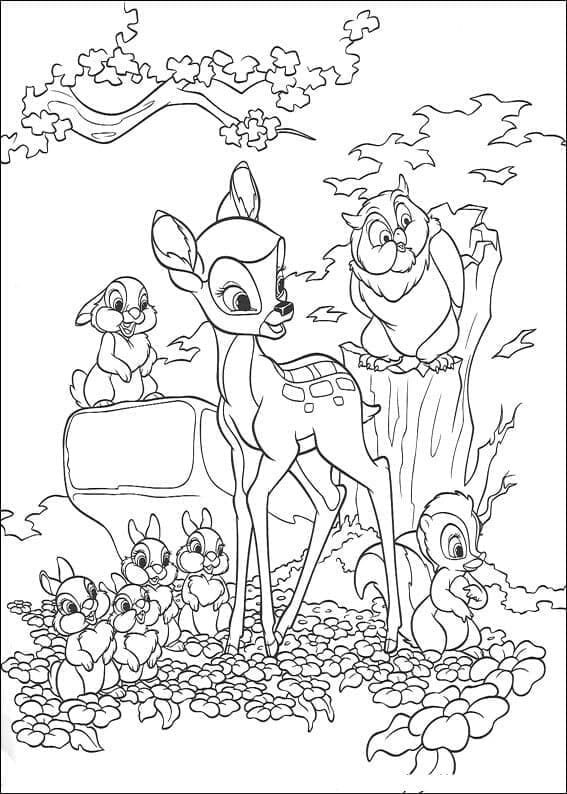 Bambi pro Děti omalovánka