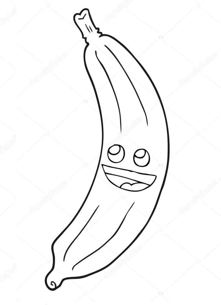 Banán Tisknutelný omalovánka