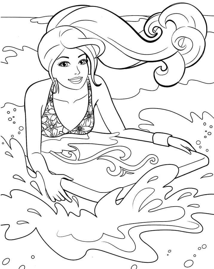 Barbie k Tisku omalovánka