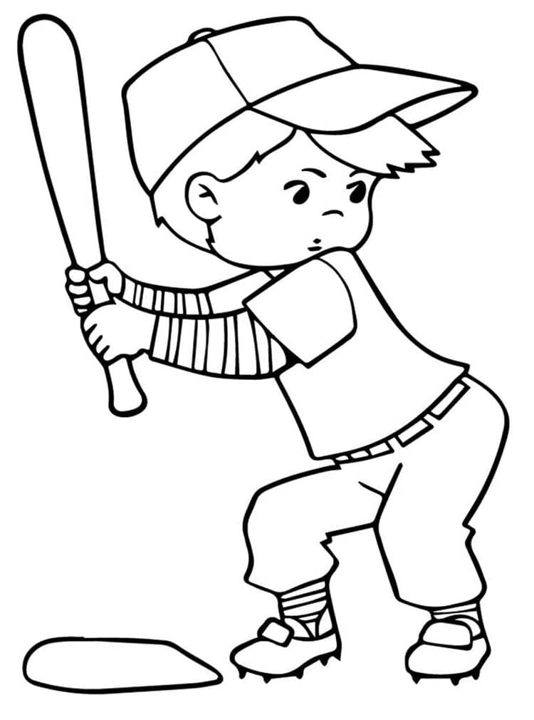 Basebal Tisknutelný Zdarma omalovánka