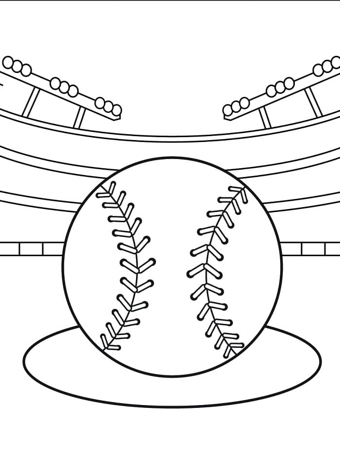 Basebal pro 3leté Děti omalovánka