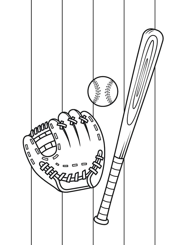 Basebal pro 4leté Děti omalovánka
