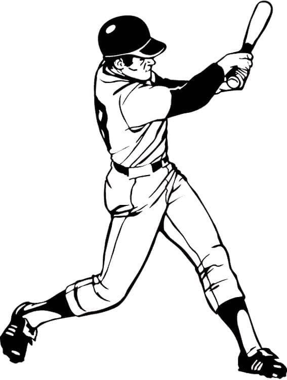 Basebal pro 6leté Děti omalovánka