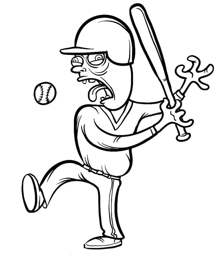 Basebalový sport omalovánka