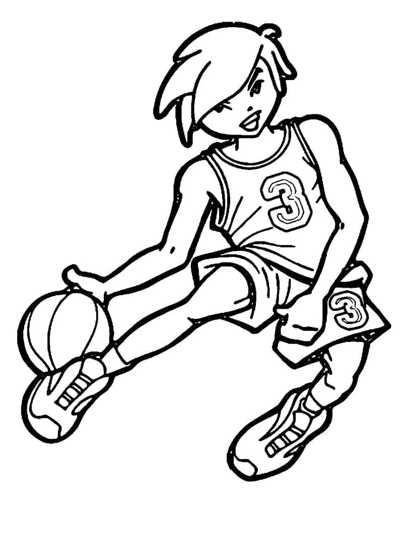 Basketbal Zdarma pro Děti omalovánka
