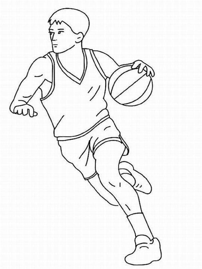 Basketbal k Tisku omalovánka