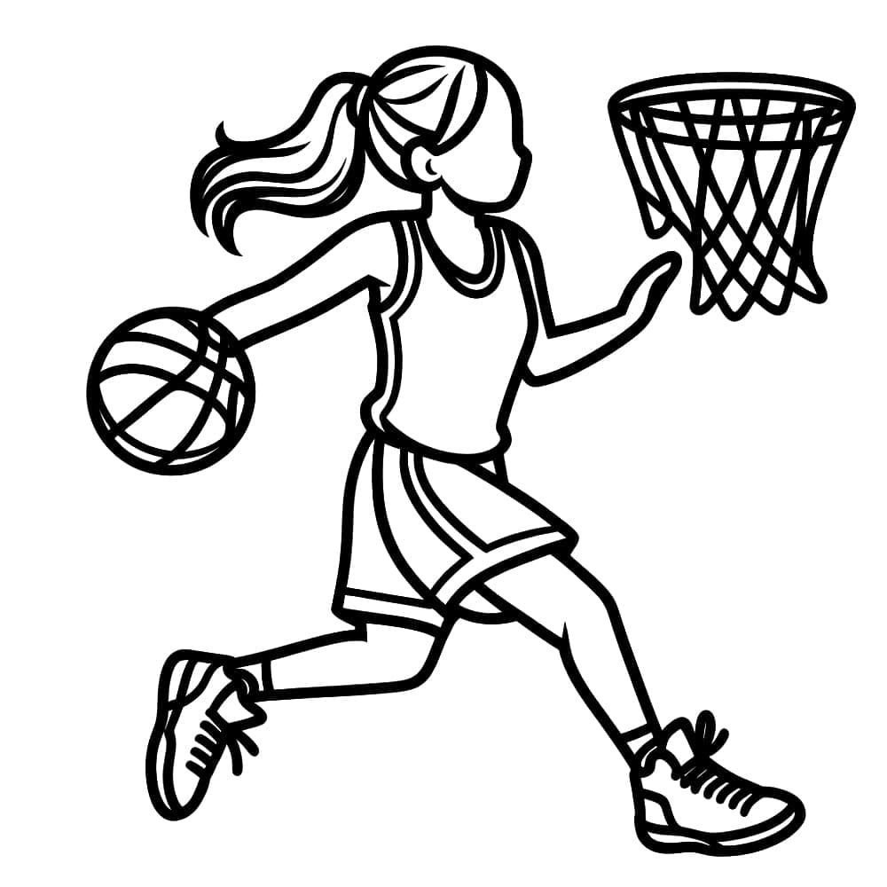 Basketbal pro 1leté Děti omalovánka