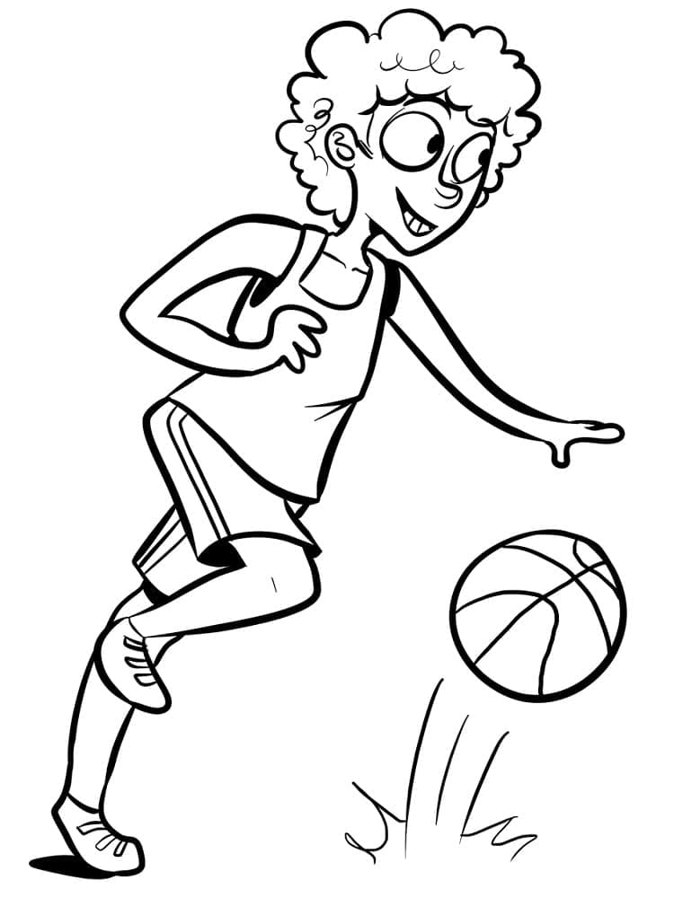 Basketbal pro 3leté Děti omalovánka