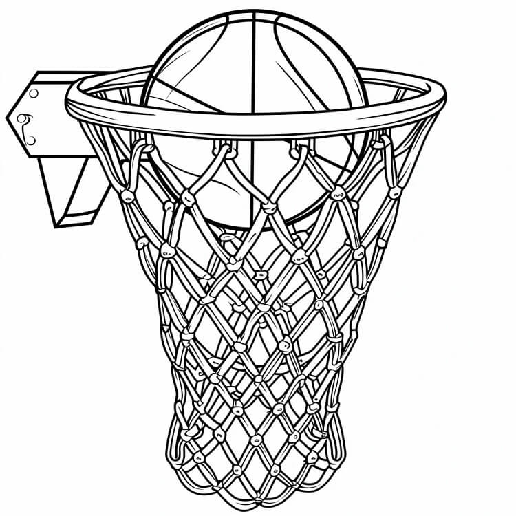 Basketbal pro 4leté Děti omalovánka