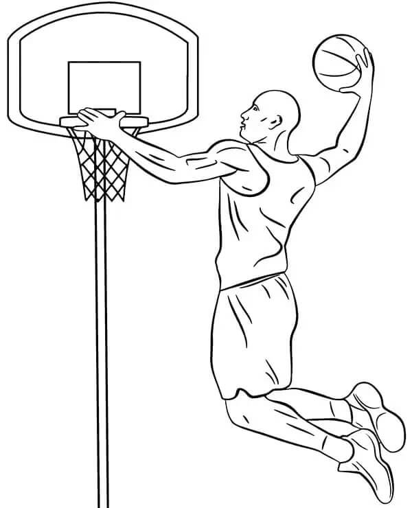 Basketbal pro 5leté Děti omalovánka