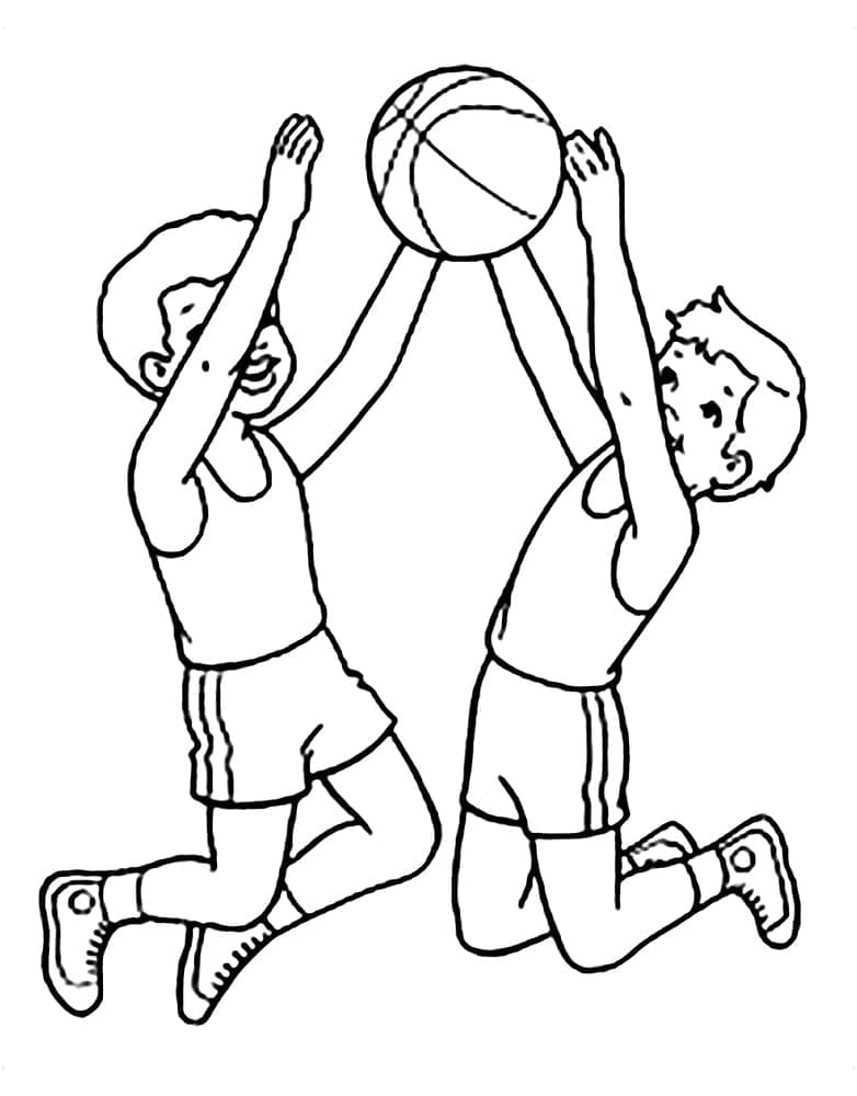 Basketbal pro 6leté Děti omalovánka
