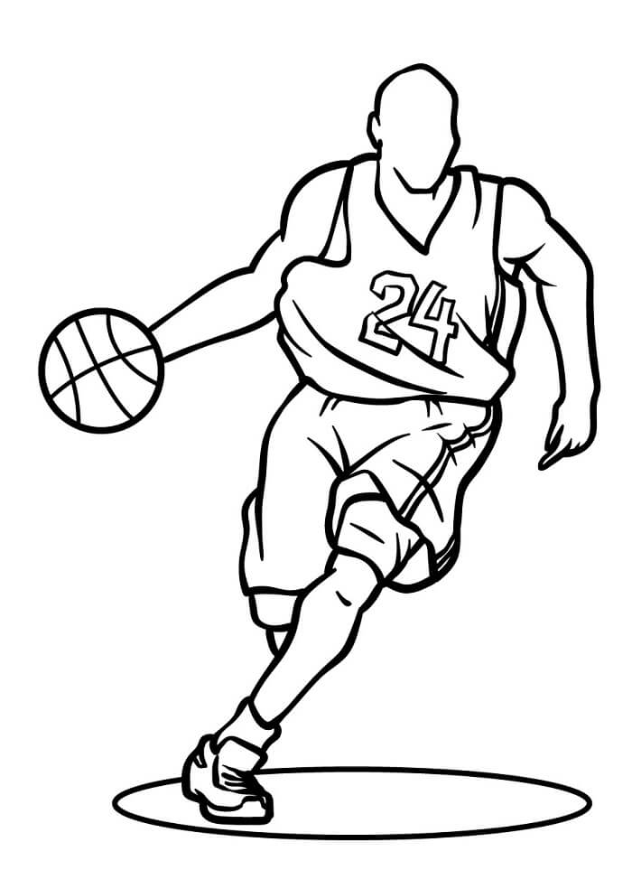 Basketbalista omalovánka