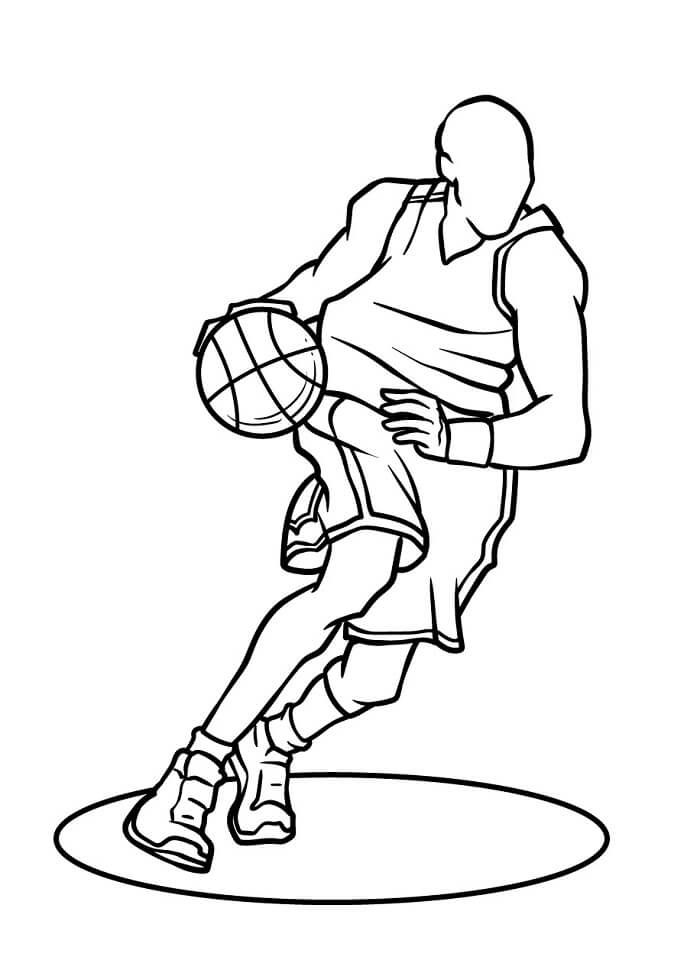 Basketbalový sport omalovánka
