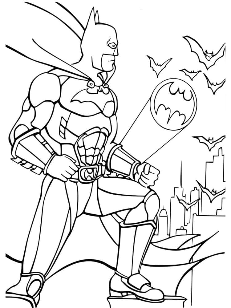 Batman Vymalovatelné pro Děti omalovánka