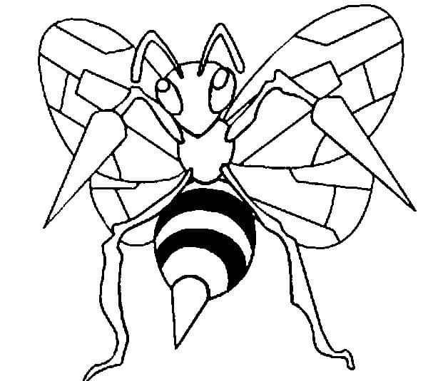 Beedrill Pokemon omalovánka