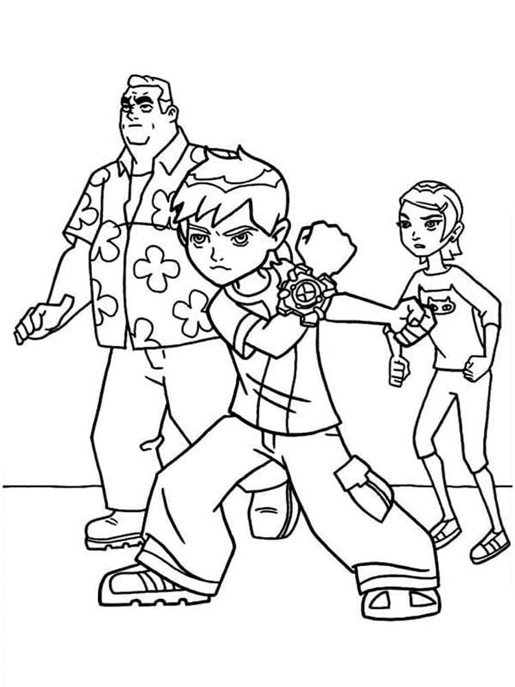 Ben 10 Kreslený omalovánka