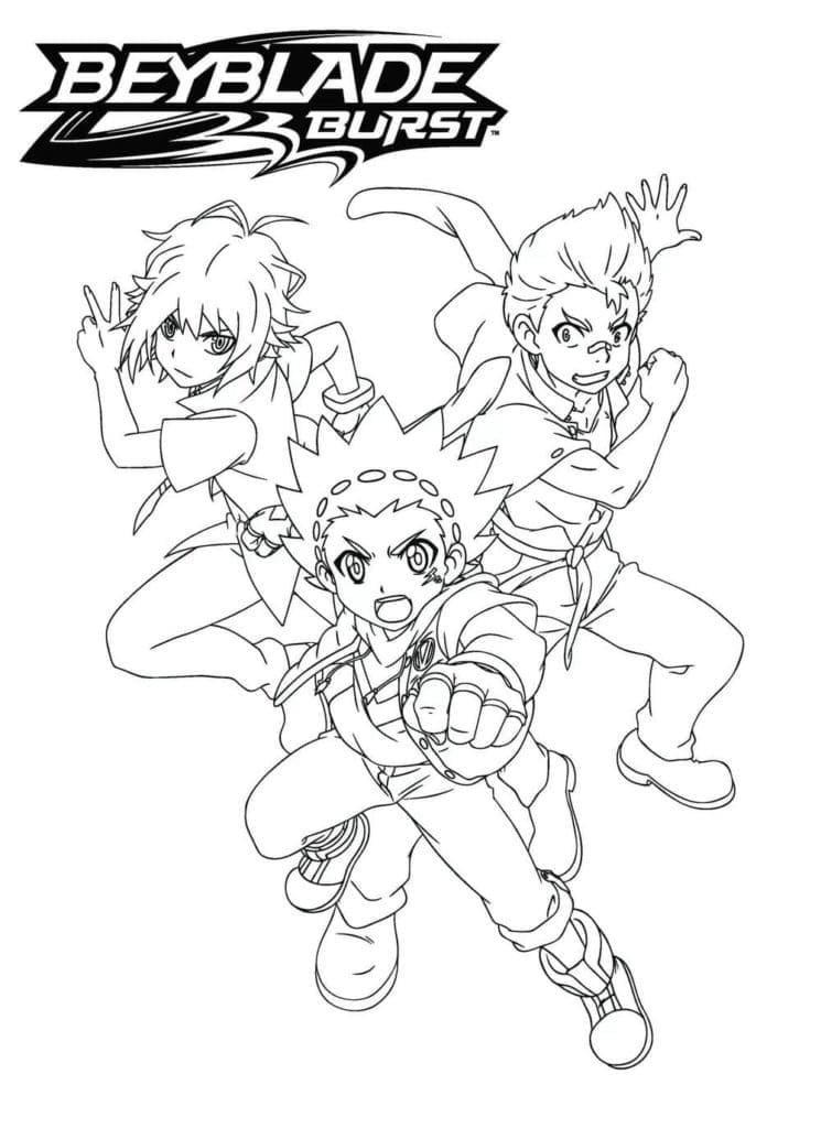 Beyblade Tisknutelný pro Děti omalovánka