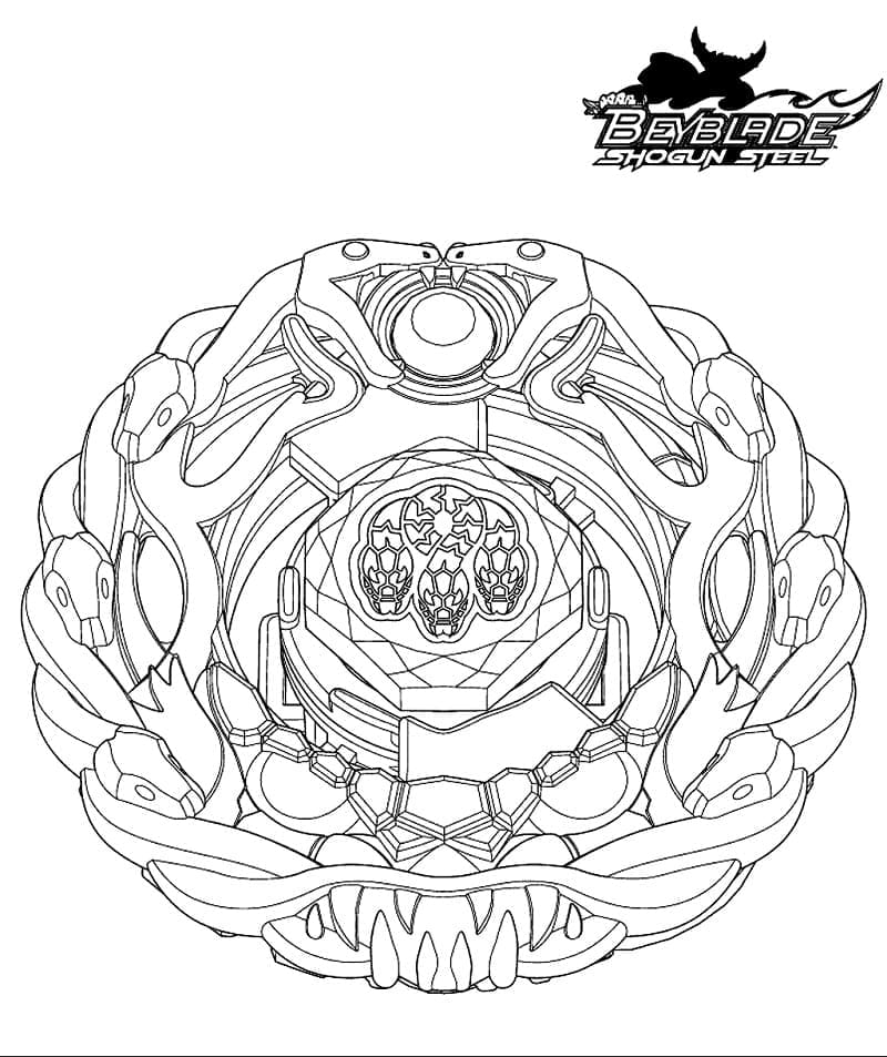 Beyblade pro 1leté Děti omalovánka