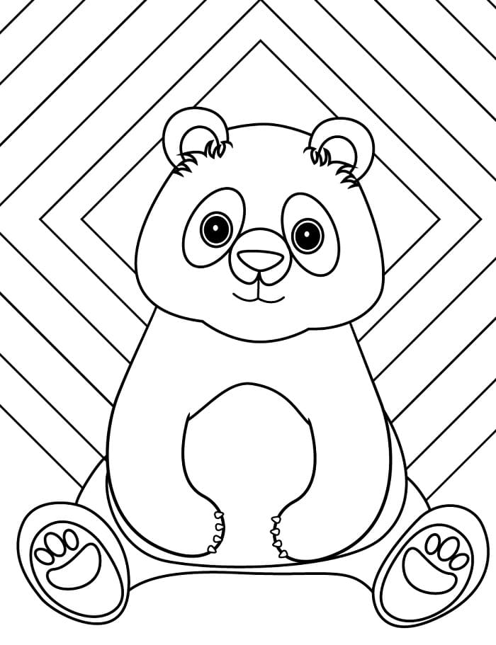 Běžná Panda omalovánka