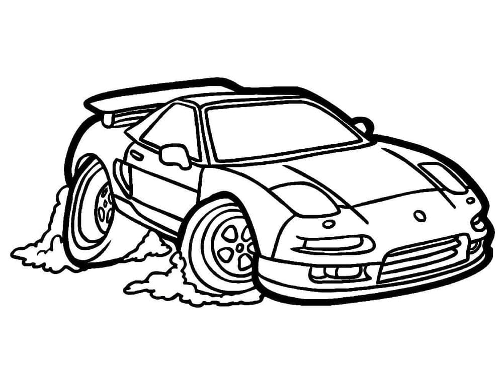 Běžné Závodní Auto omalovánka