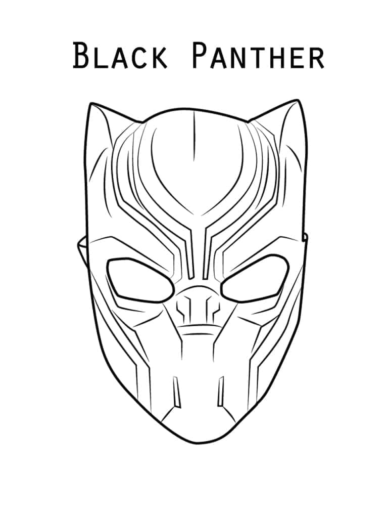 Black Panther Obrázek omalovánka