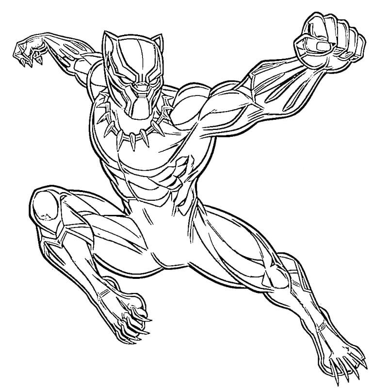 Black Panther Zdarma omalovánka