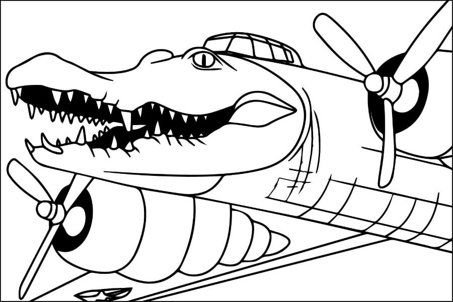 Bombardiro Crocodillo Brainrot omalovánka