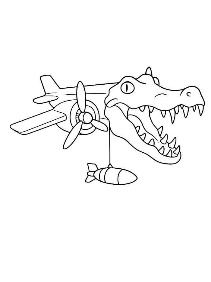 Bombardiro Crocodillo omalovánka