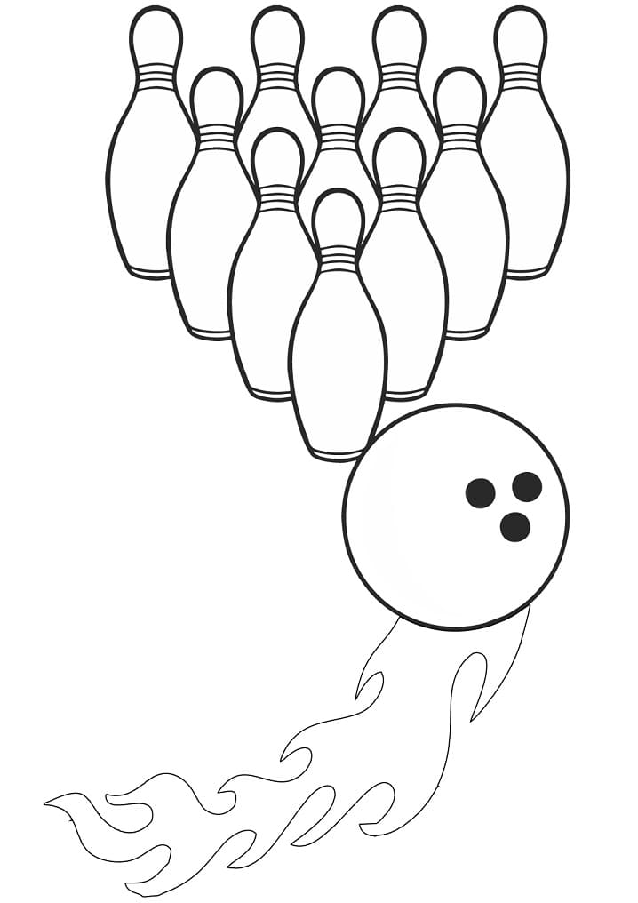 Bowling Sport omalovánka