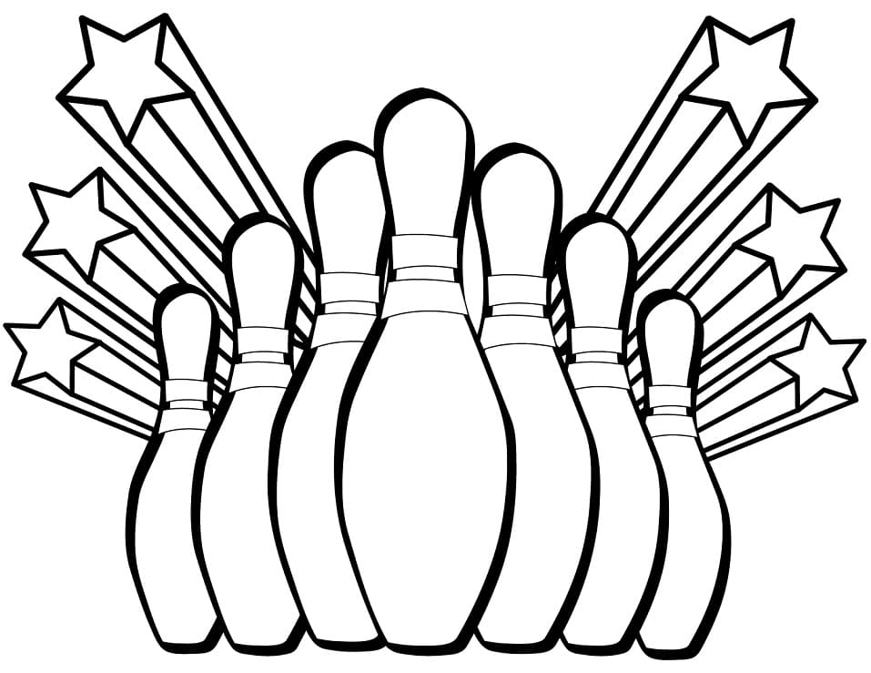 Bowling Tisknutelný pro Děti omalovánka