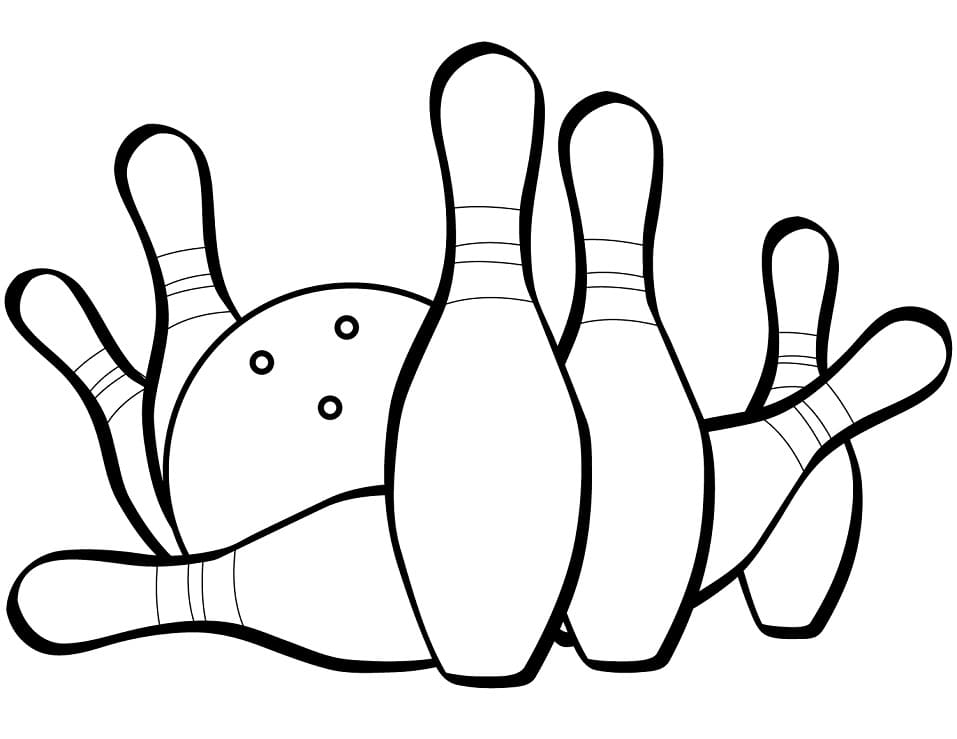 Bowling Tisknutelný omalovánka