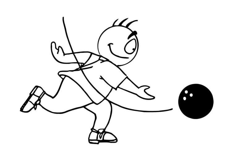 Bowling Vymalovatelné pro Děti omalovánka