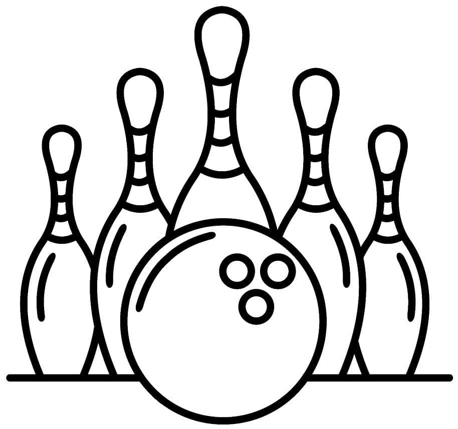 Bowling pro 4leté Děti omalovánka