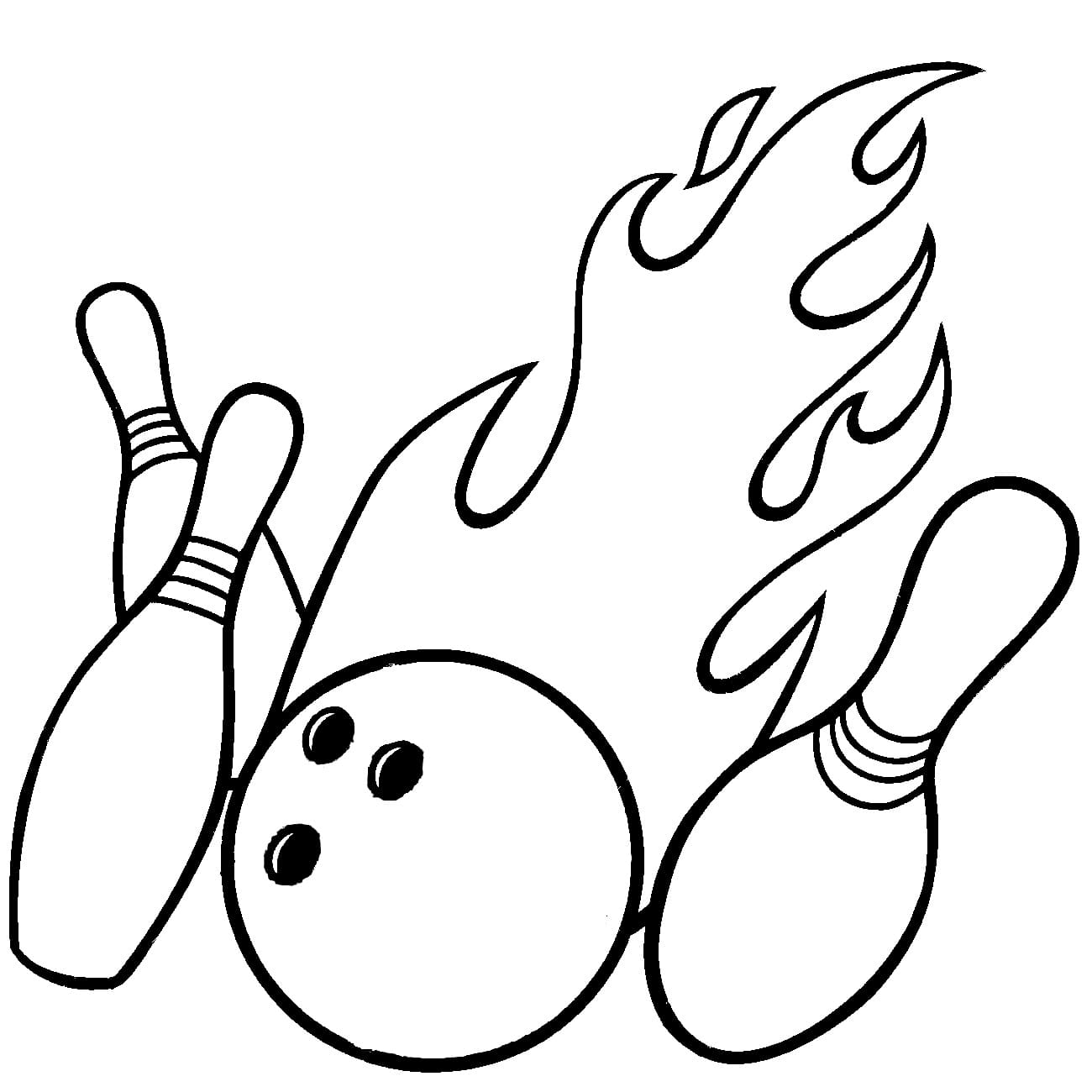 Bowling pro 5leté Děti omalovánka