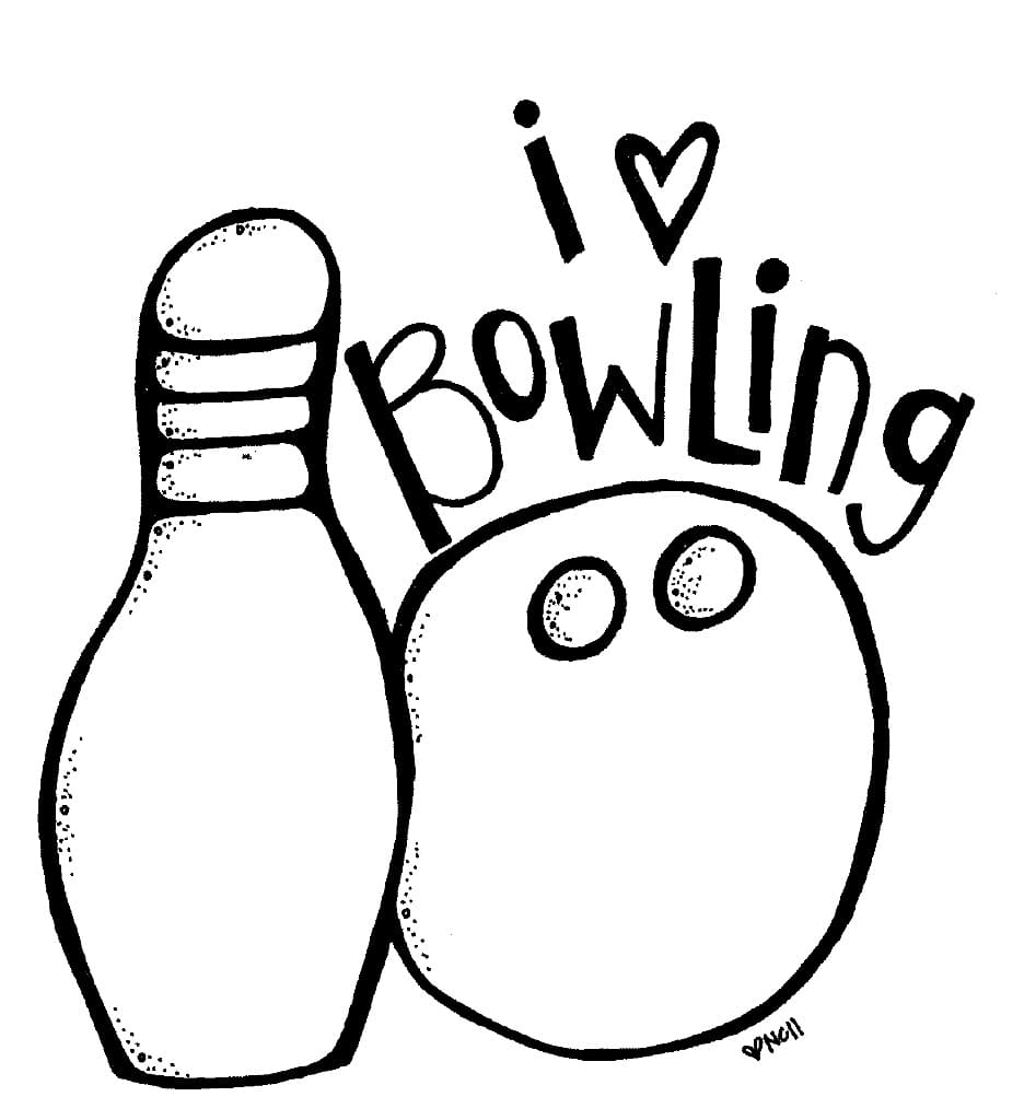 Bowling pro 6leté Děti omalovánka