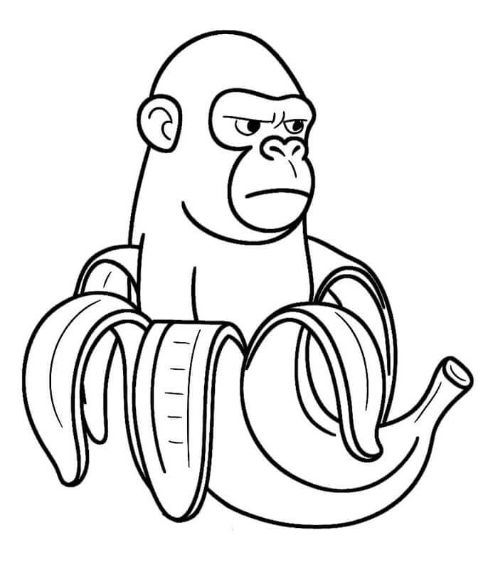 Brainrot Chimpanzini Bananini omalovánka